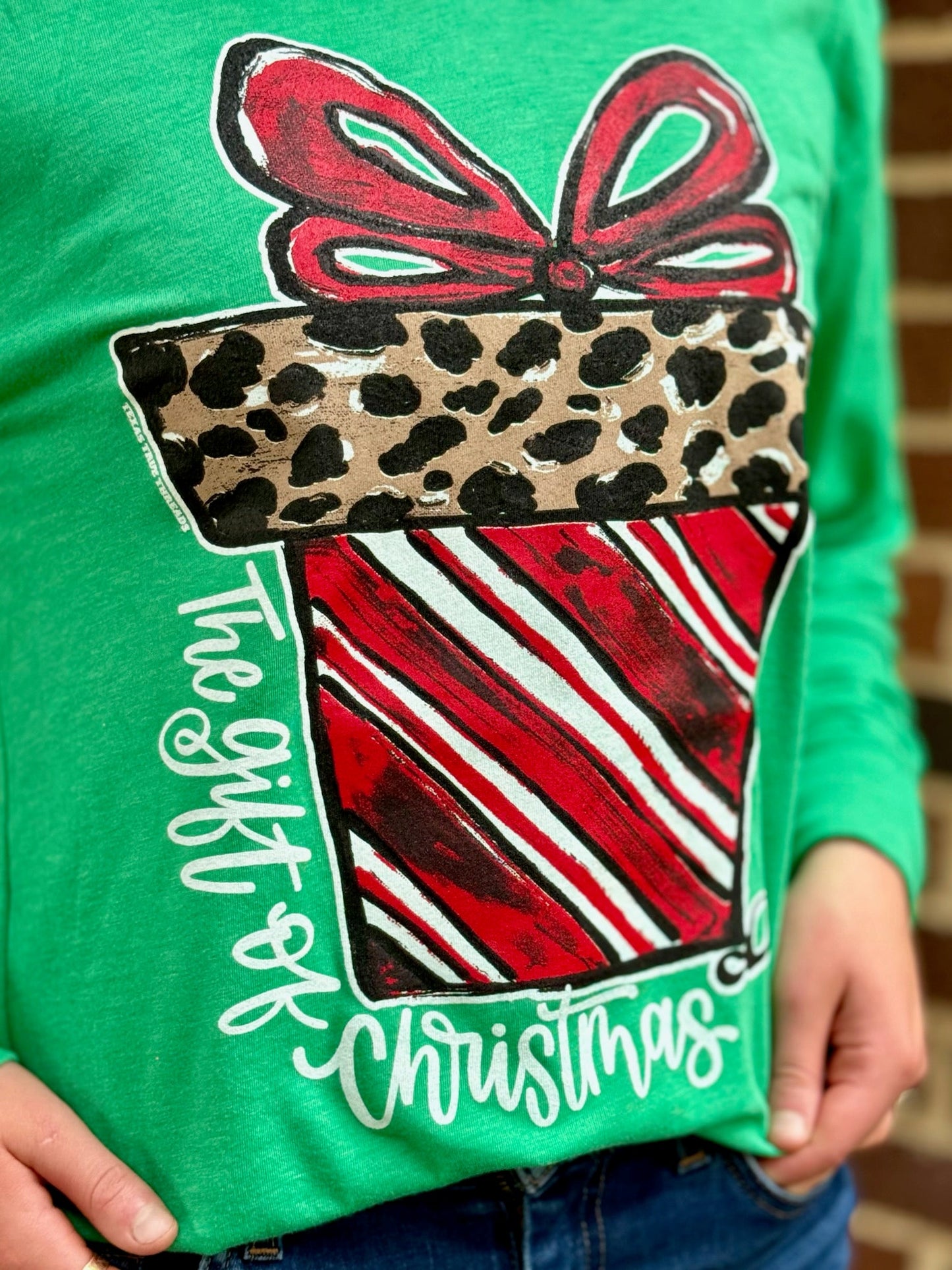 Callie Ann Stelter Candy Cane Present Tee & Sweatshirt