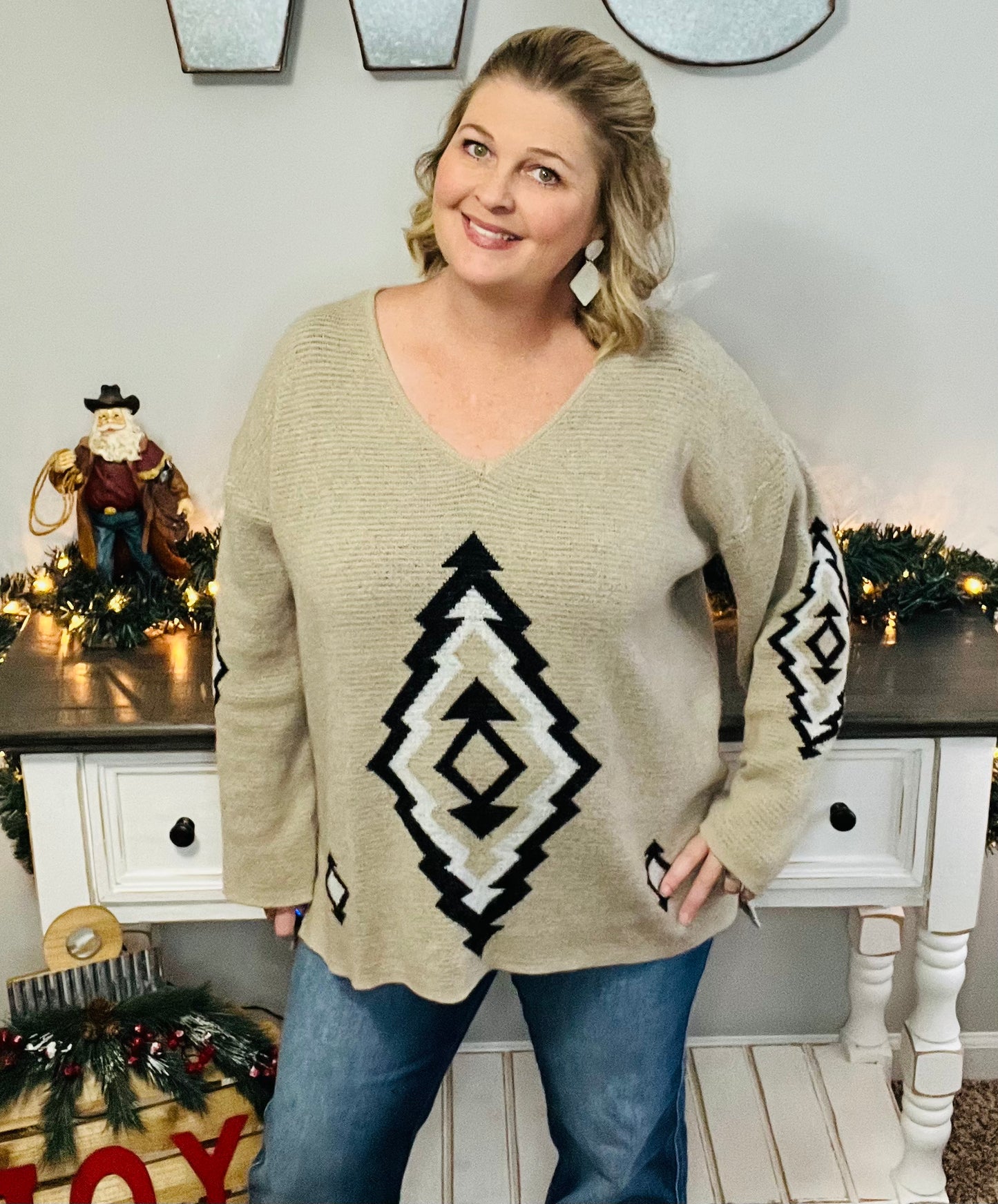 Aztec Pullover Sweater