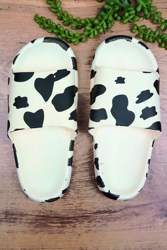Load image into Gallery viewer, CLARA COW SLIDE SANDAL
