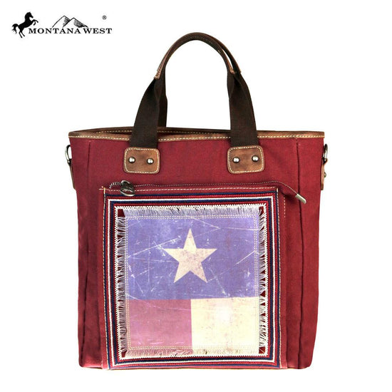 Load image into Gallery viewer, Montana West Texas Pride Collection Concealed Carry Tote/Crossbody
